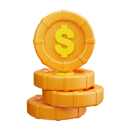 Coins  3D Icon