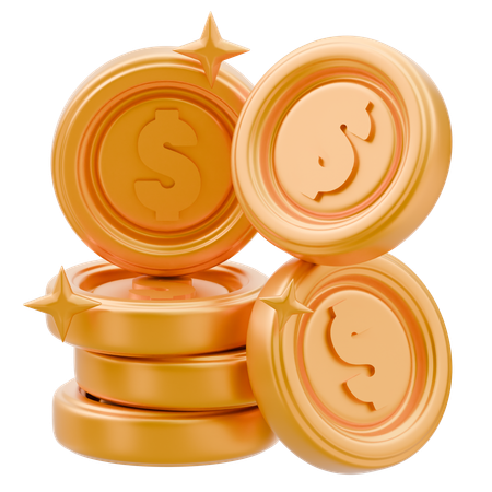 Coins  3D Icon