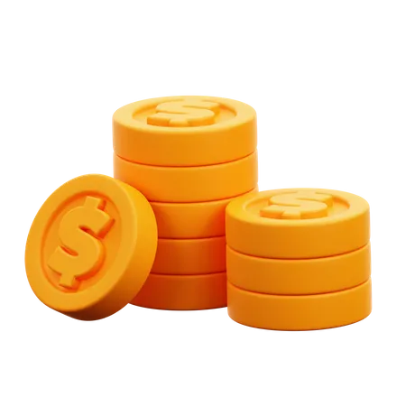 Coins  3D Icon