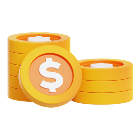 Coins  3D Icon