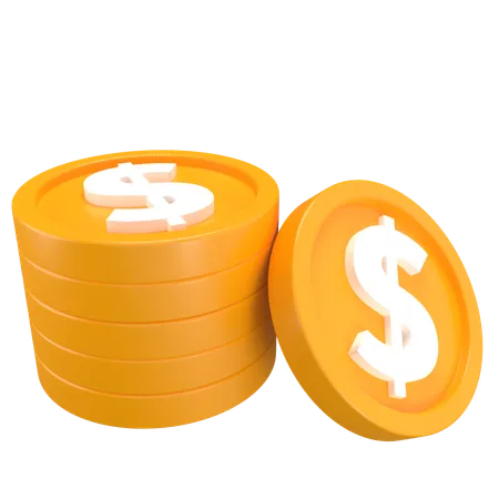 Coins  3D Icon