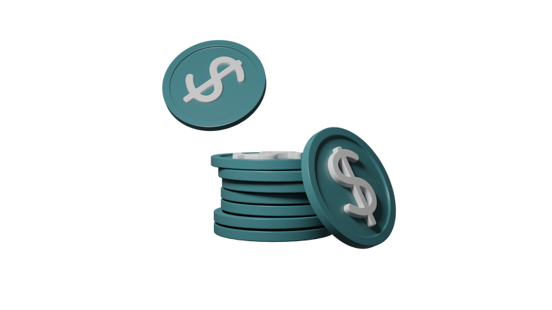 Coins  3D Icon