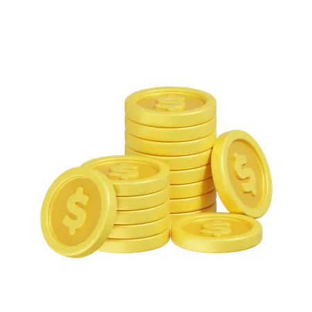 Coins  3D Icon