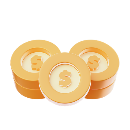 Coins  3D Icon