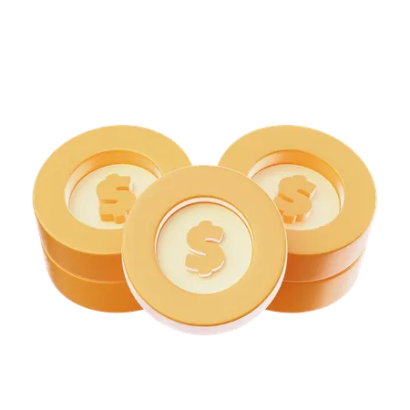 Coins  3D Icon