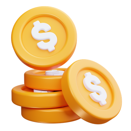 Coins  3D Icon