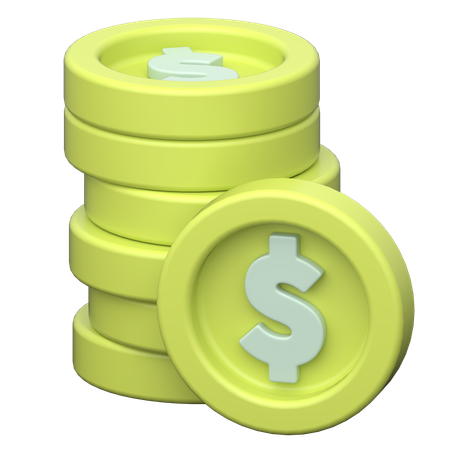 Coins  3D Icon