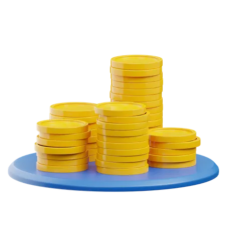 Coins  3D Icon