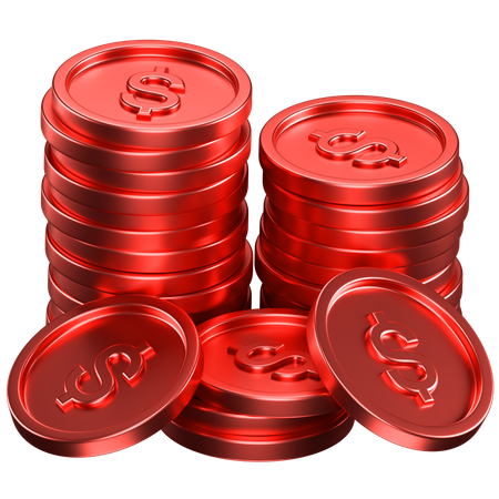 Coins  3D Icon