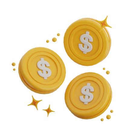 Coins  3D Icon