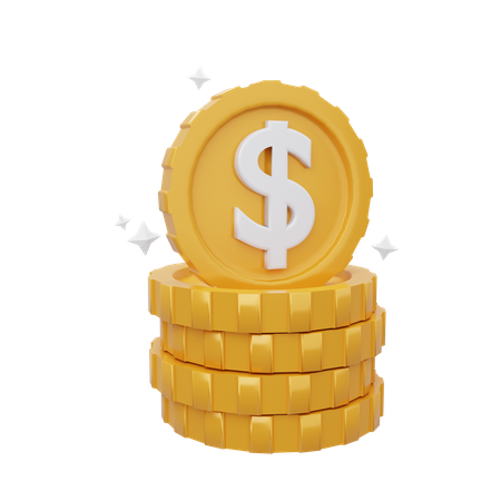Coins  3D Icon