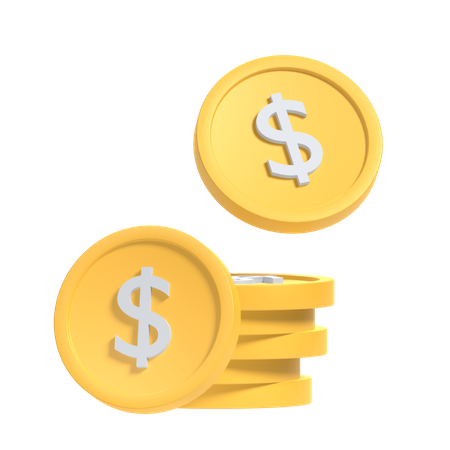 Coins  3D Icon