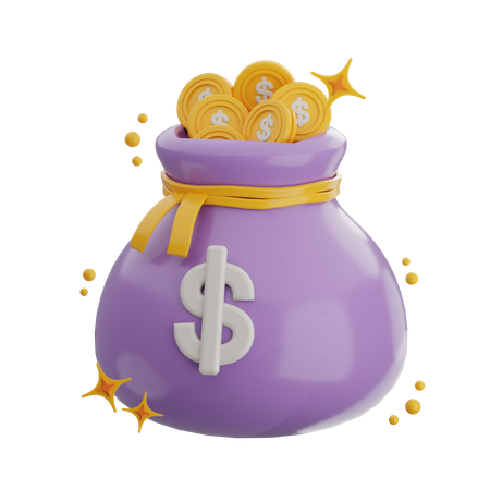 Coins Bag  3D Icon