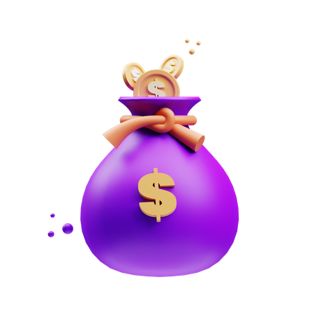 Coins Bag  3D Icon