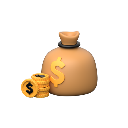Coins Bag  3D Icon
