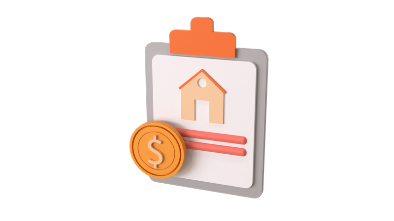 Coins Clipboard  3D Icon