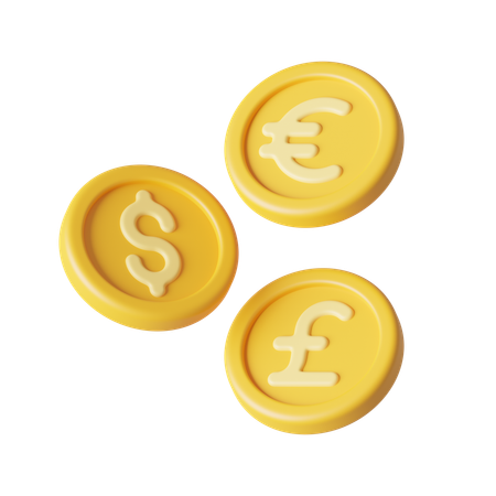 Coins Currency  3D Icon
