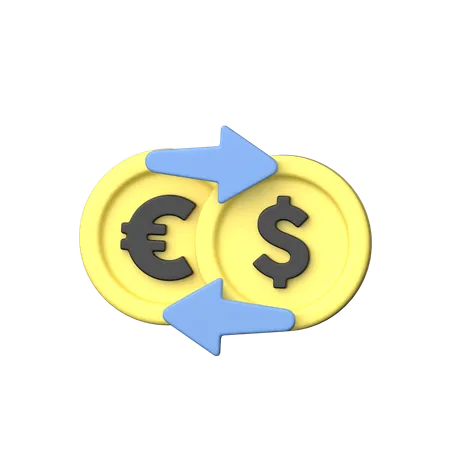 Coins Exchange 3 D Icon Depicts Currency Conversion Financial Transactions Exchange Rates And Trading Of Coins For Other Currencies Or Goods 3D Icon