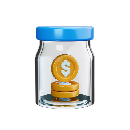 Coins Jar  3D Icon