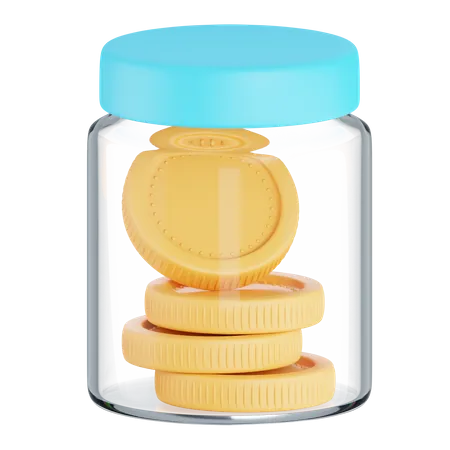 Coins Jar  3D Icon