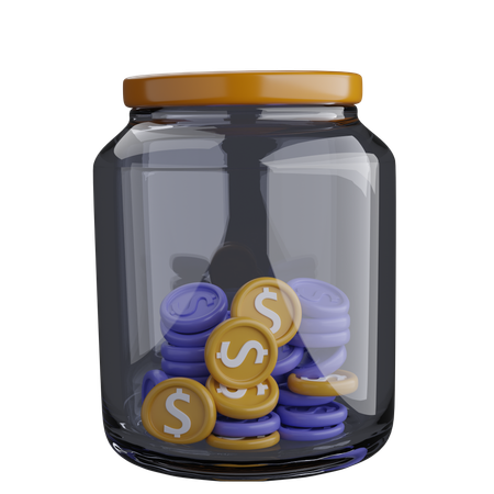 Coins Jar  3D Icon