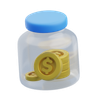 coins jar 3d