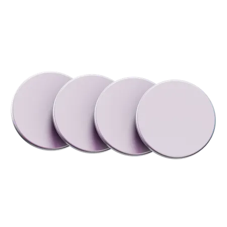 Coins Lined Up  3D Icon