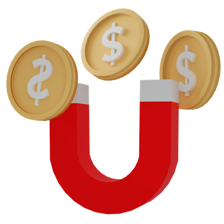 Coins Magnet  3D Icon