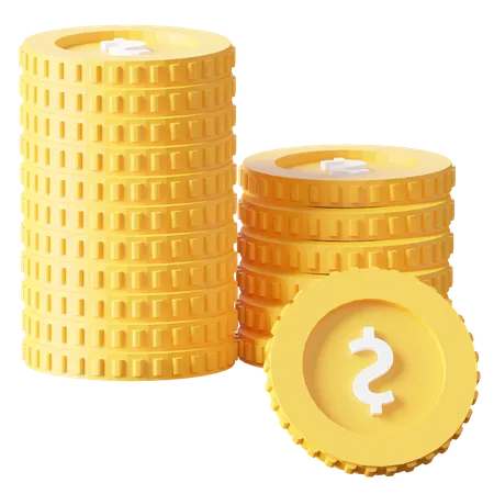 Coins Pile  3D Icon