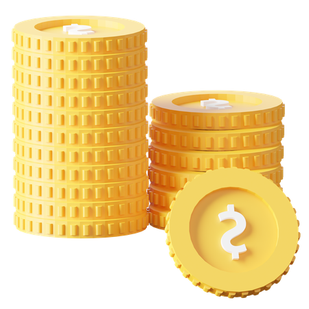 Coins Pile  3D Icon