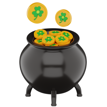 Coins Pot  3D Icon