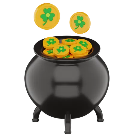 Coins Pot  3D Icon