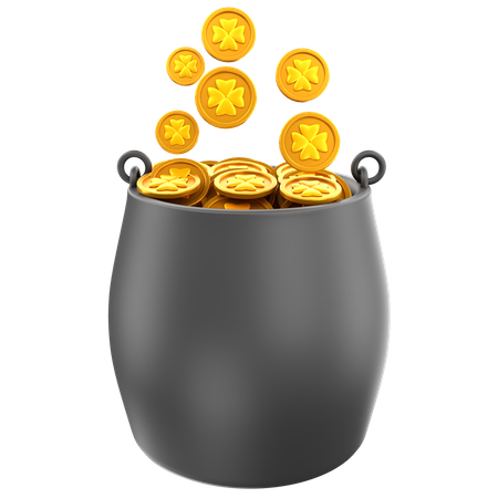 Coins Pot  3D Icon