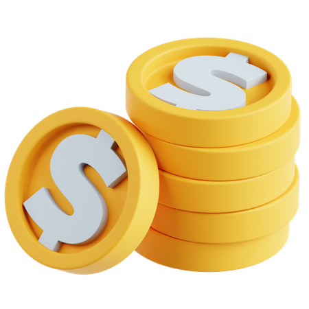 동전 스택  3D Icon