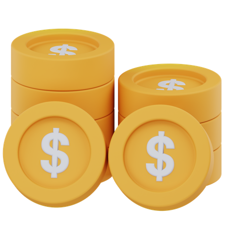 Coins Stack  3D Icon