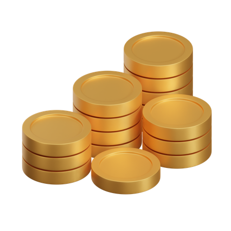 Coins Stack  3D Icon