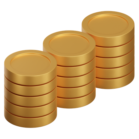 Coins Stack  3D Icon