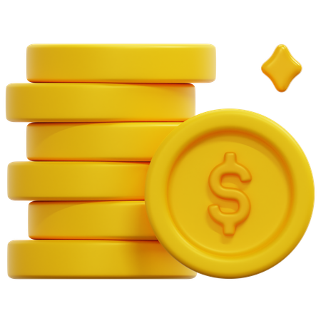 Coins stack  3D Icon