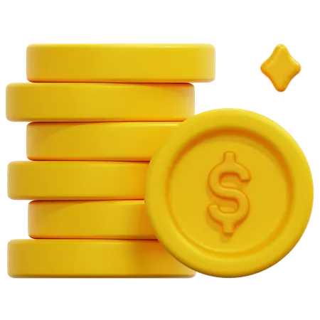 Coins stack  3D Icon