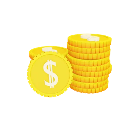 Coins Stack  3D Icon