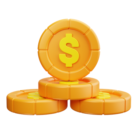 Coins Stack  3D Icon