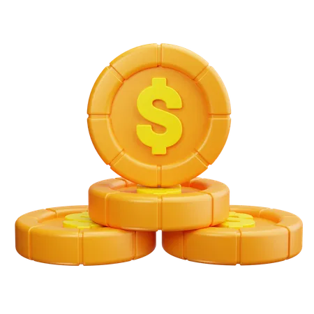 Coins Stack  3D Icon