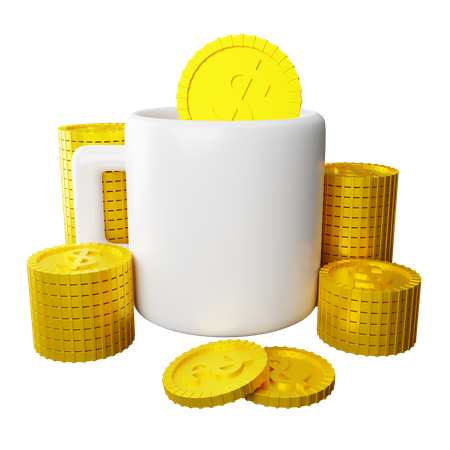 Coins Stack  3D Icon