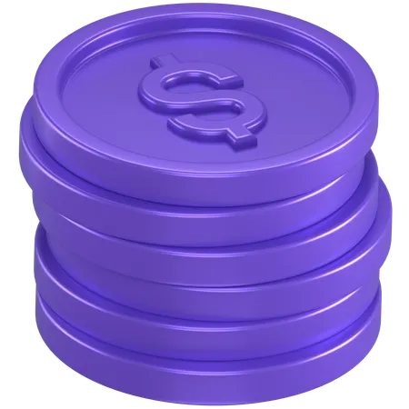 Coins Stack  3D Icon