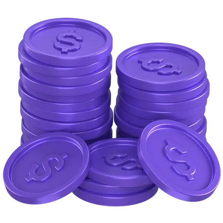 Coins Stack  3D Icon