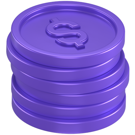 Coins Stack  3D Icon