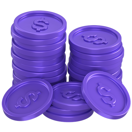 Coins Stack  3D Icon