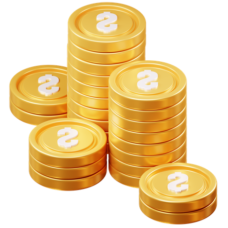 Coins Stack  3D Icon