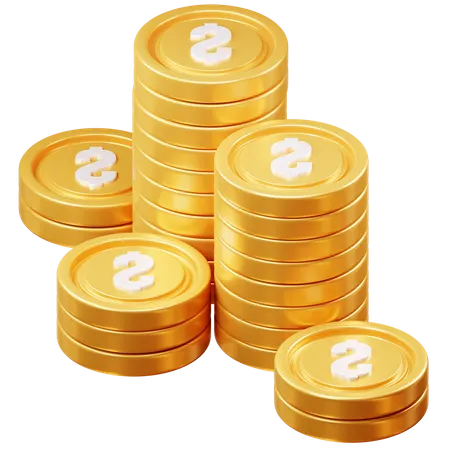 Coins Stack  3D Icon