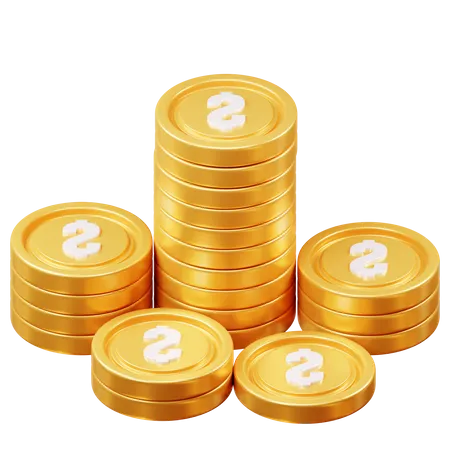 Coins Stack  3D Icon